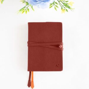 NEORAH - A5 Unruled Journal Wanderlust - Plain Notebook - Faux LEATHER Cover handcrafted with